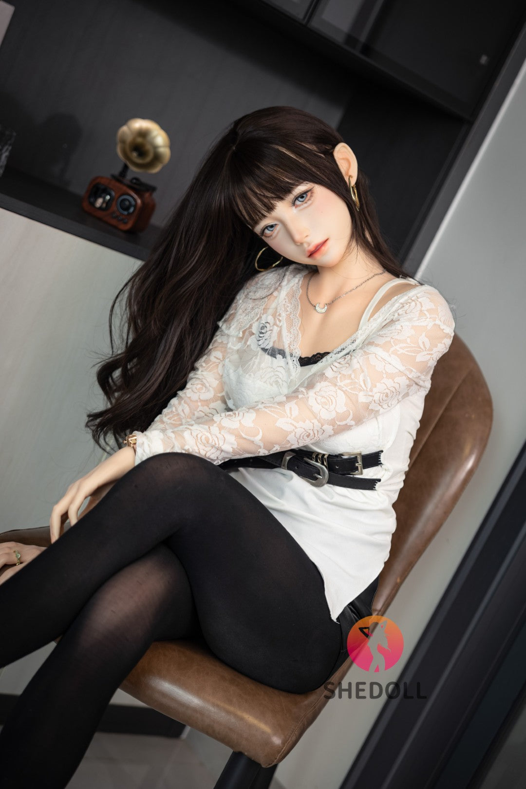 Sekso lėlė Lina (SHEDOLL 152 cm A-puodelis #SH202 2.0 silikonas)