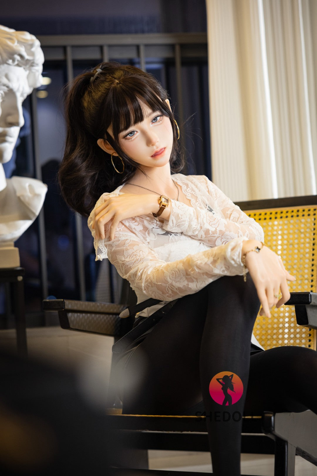 Sekso lėlė Lina (SHEDOLL 152 cm A-puodelis #SH202 2.0 silikonas)