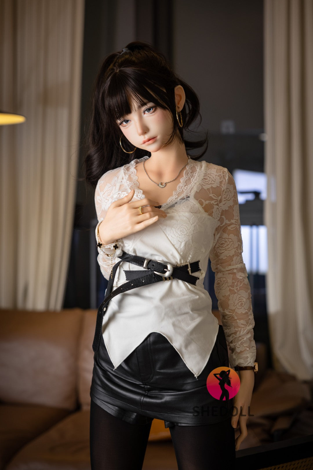 Sekso lėlė Lina (SHEDOLL 152 cm A-puodelis #SH202 2.0 silikonas)