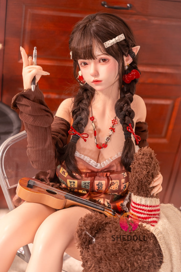 Aileen Sex Doll (SHEDOLL 145 cm G puodelis # SH215 silikonas)
