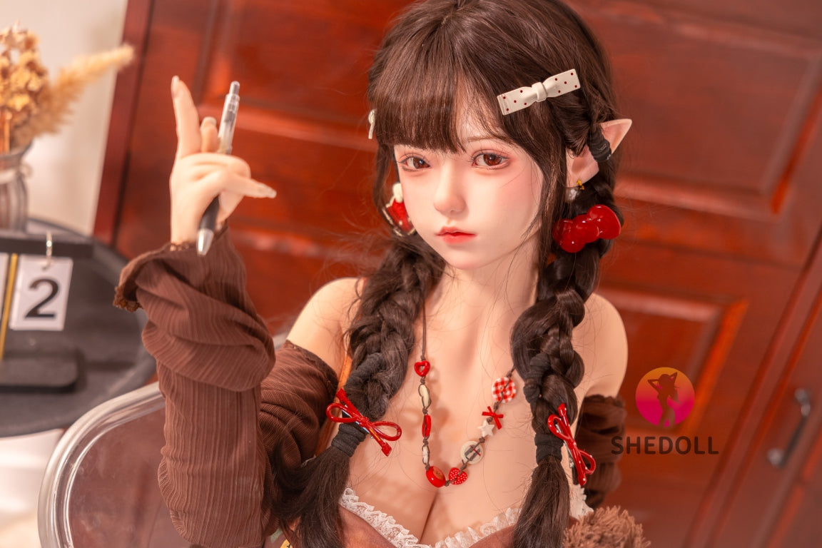 Aileen Sex Doll (SHEDOLL 145 cm G puodelis # SH215 silikonas)