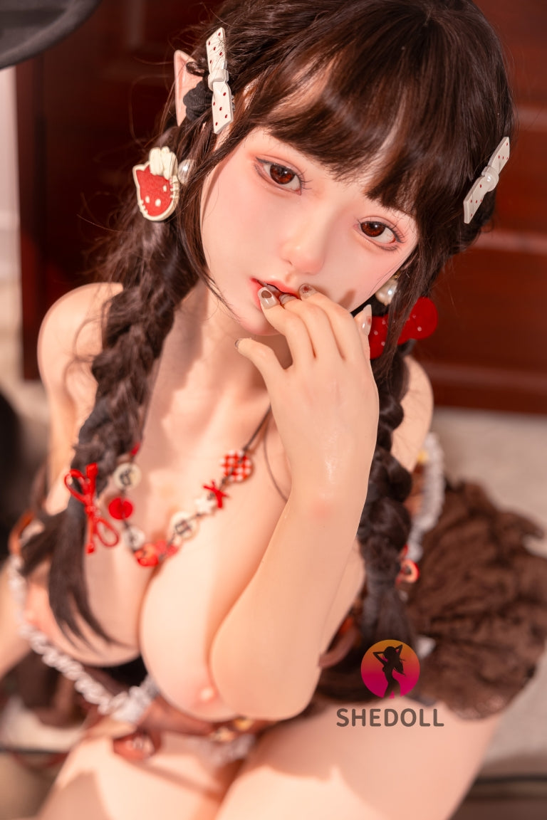 Aileen Sex Doll (SHEDOLL 145 cm G puodelis # SH215 silikonas)
