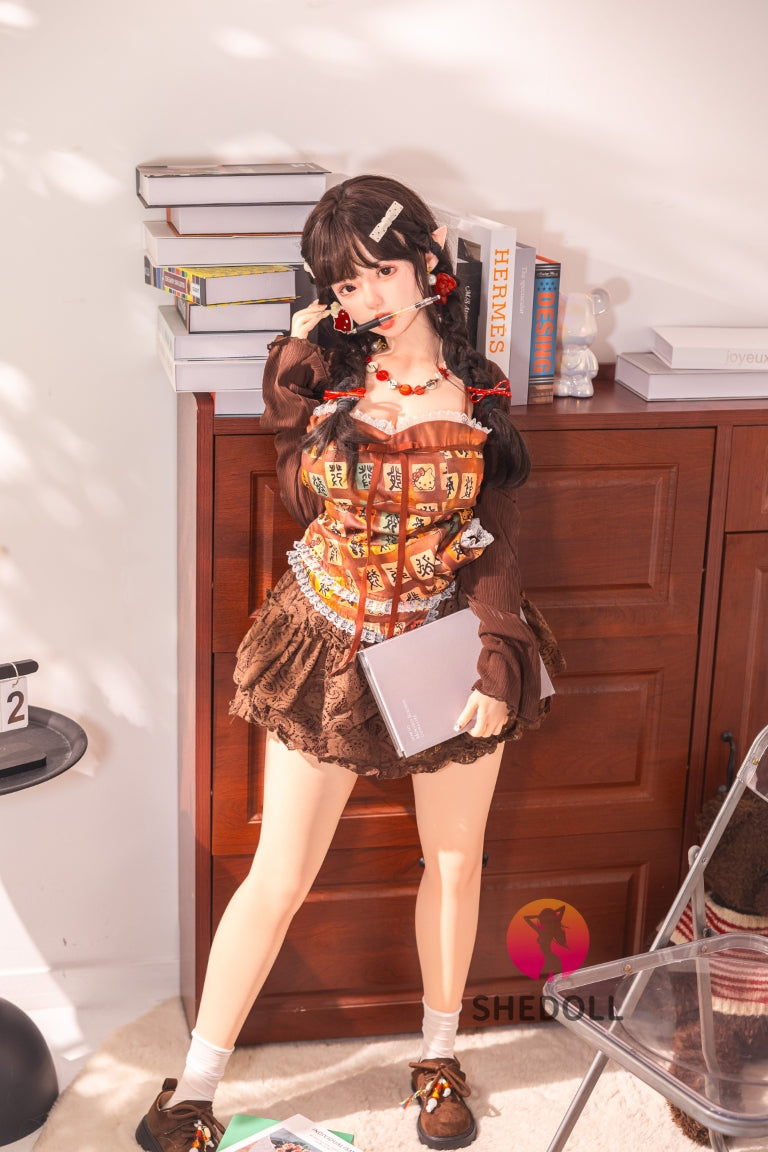 Aileen Sex Doll (SHEDOLL 145 cm G puodelis # SH215 silikonas)