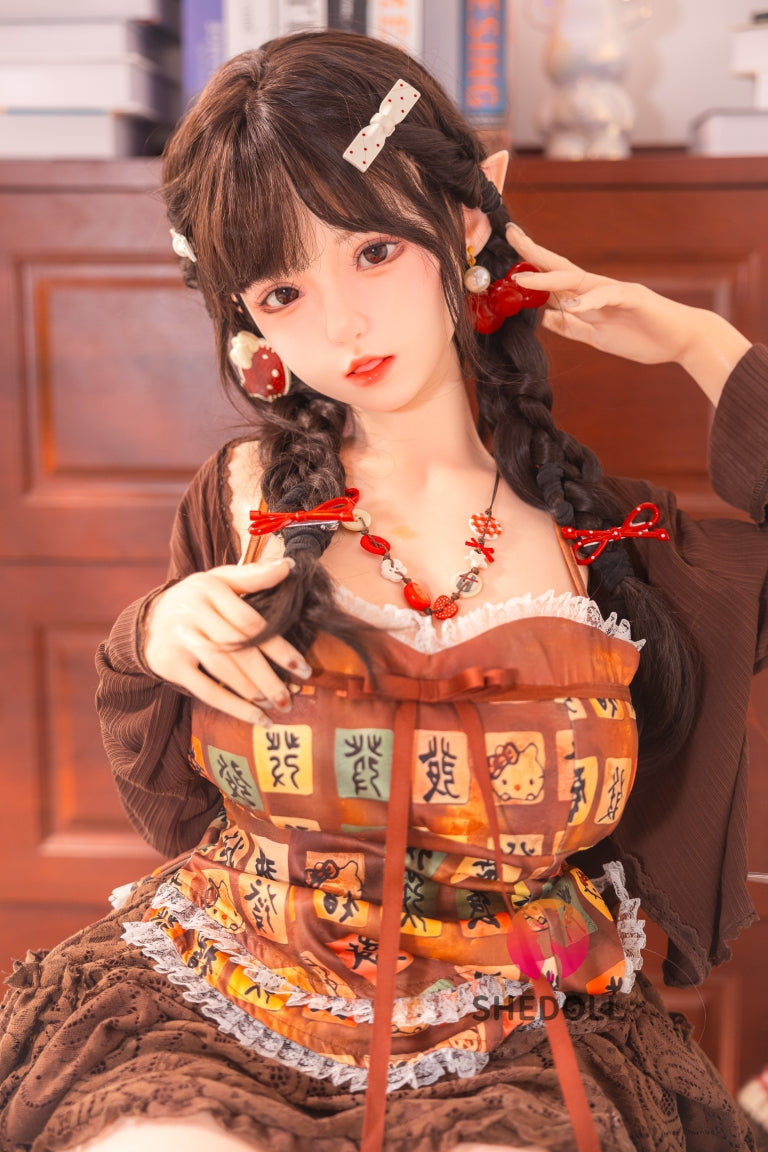 Aileen Sex Doll (SHEDOLL 145 cm G puodelis # SH215 silikonas)