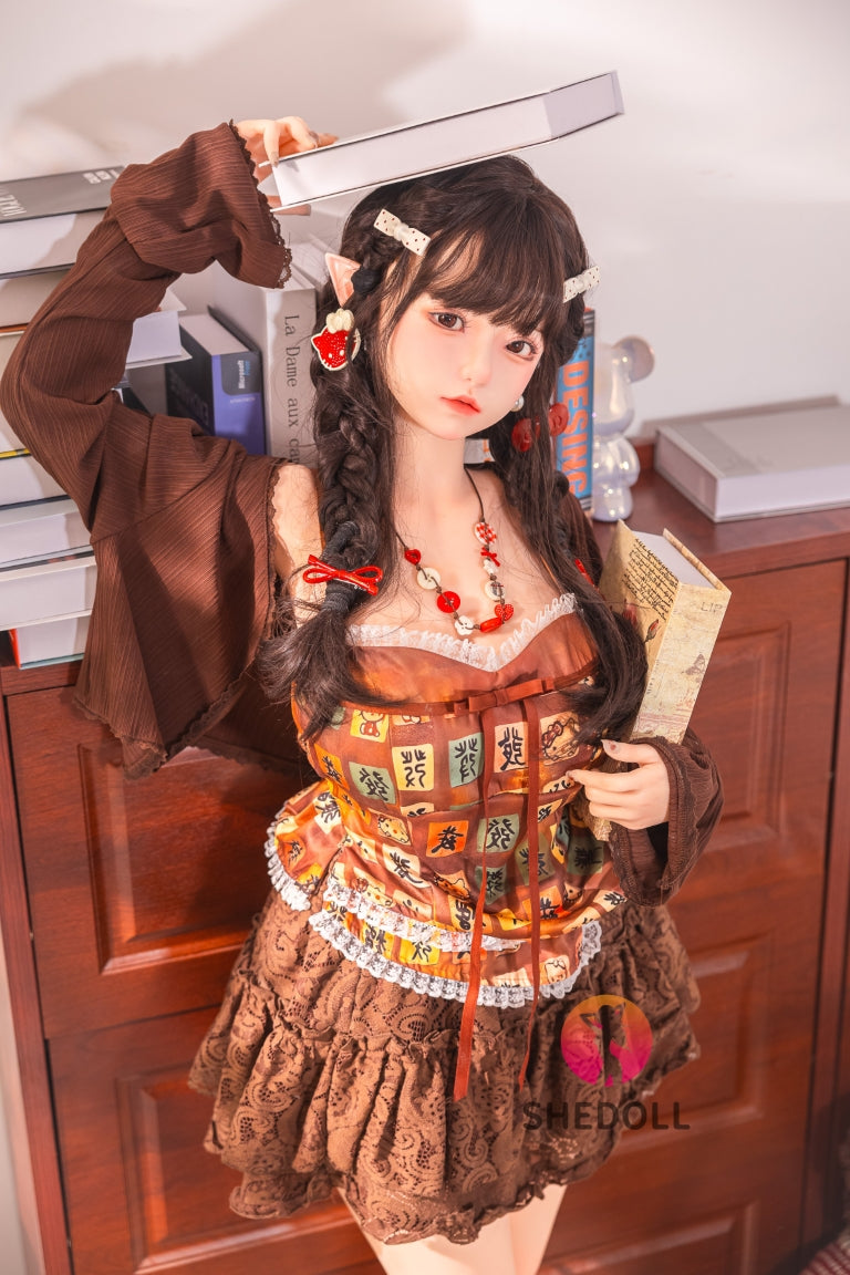 Aileen Sex Doll (SHEDOLL 145 cm G puodelis # SH215 silikonas)