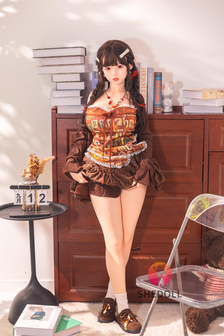 Aileen Sex Doll (SHEDOLL 145 cm G puodelis # SH215 silikonas)