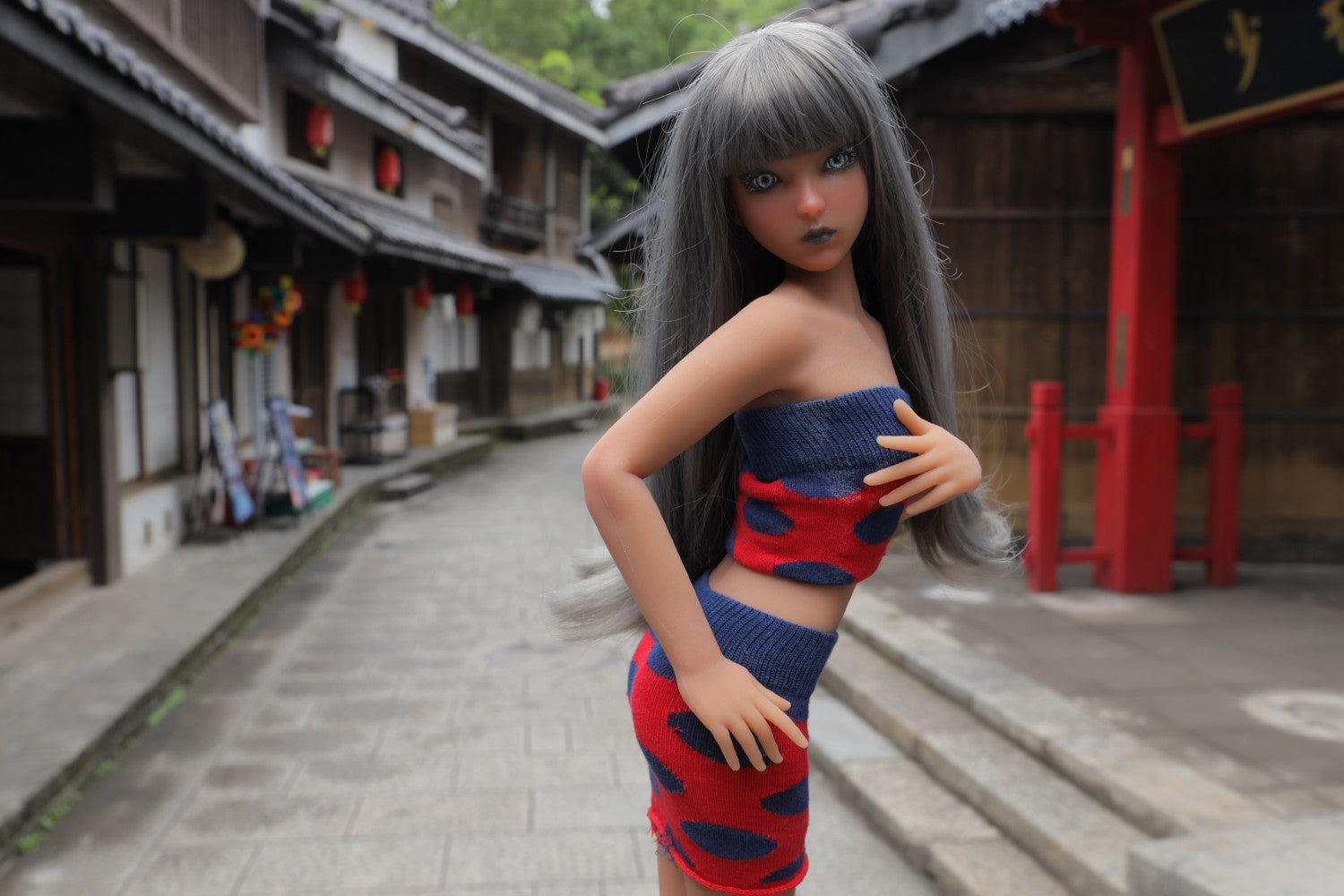 Momoko sekso lėlė (Climax Doll Mini 60cm B puodelis, silikonas)