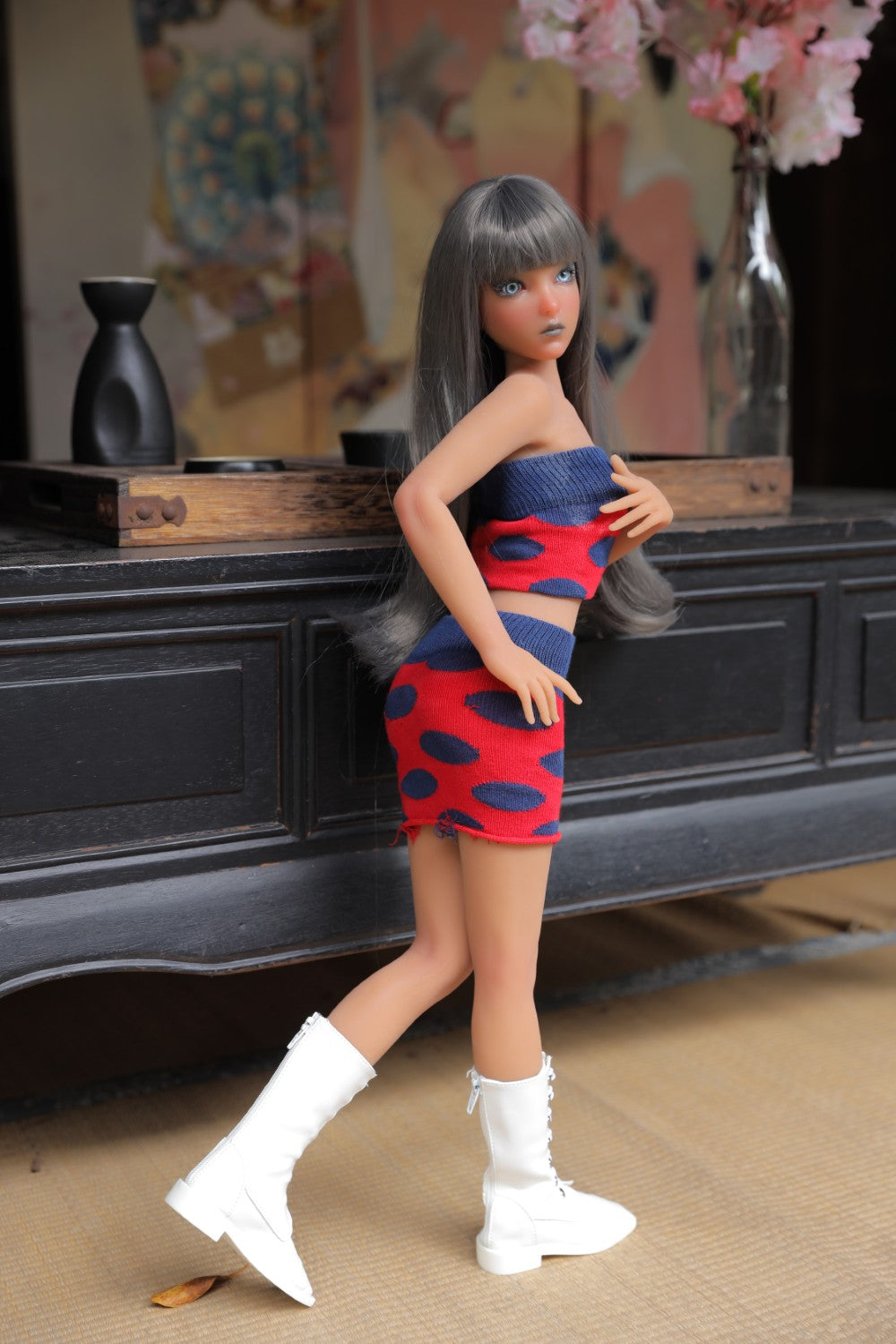 Momoko sekso lėlė (Climax Doll Mini 60cm B puodelis, silikonas)