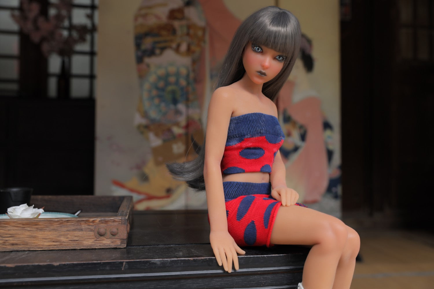 Momoko sekso lėlė (Climax Doll Mini 60cm B puodelis, silikonas)