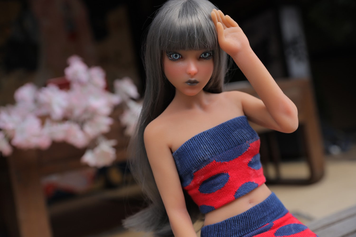 Momoko sekso lėlė (Climax Doll Mini 60cm B puodelis, silikonas)