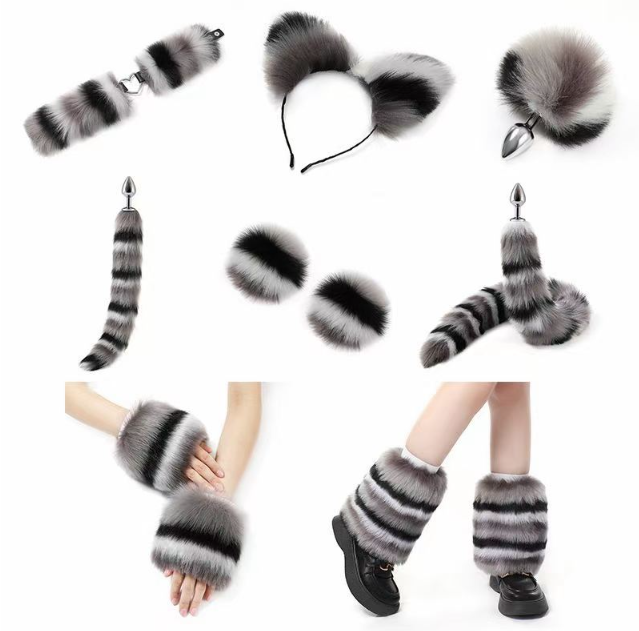 Furry Spalvingo kailio apranga (11 dalių rinkinys)