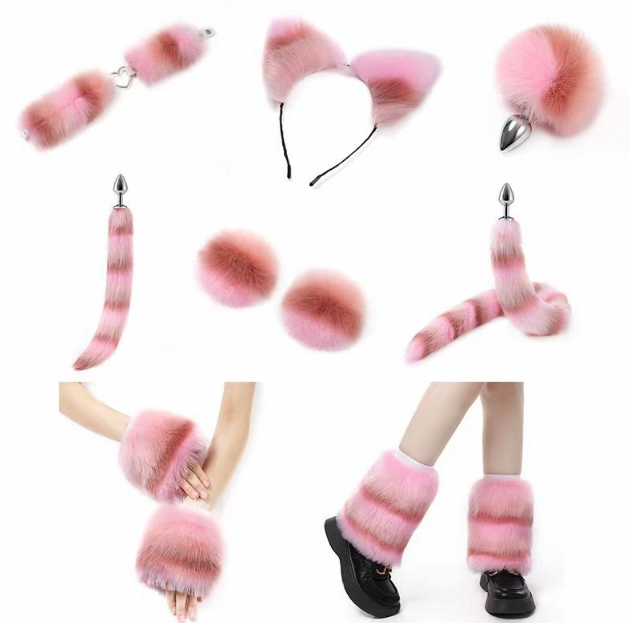 Furry Spalvingo kailio apranga (11 dalių rinkinys)