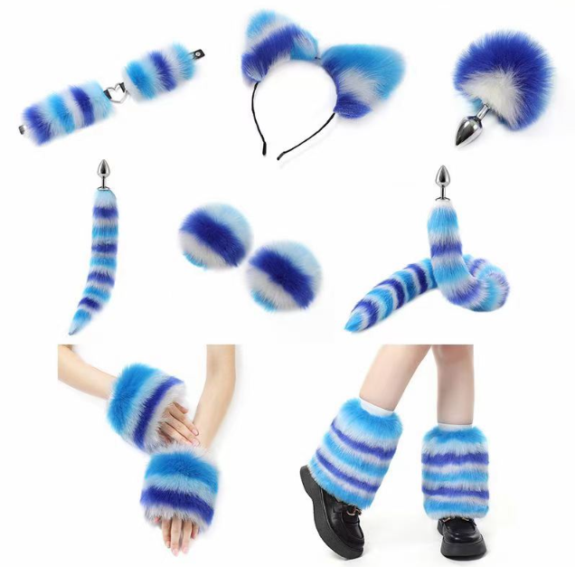 Furry Spalvingo kailio apranga (11 dalių rinkinys)