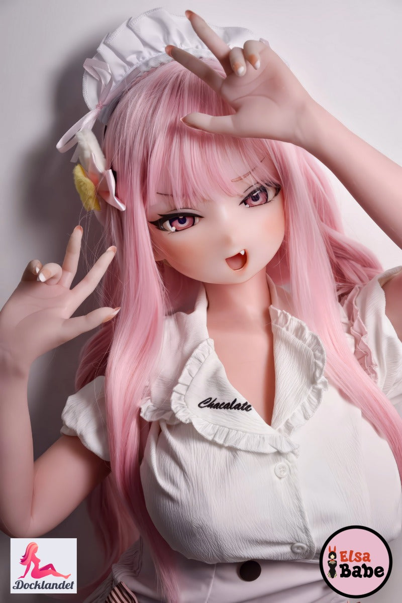 Realistic anime sex doll Ogawa Rika in white outfit