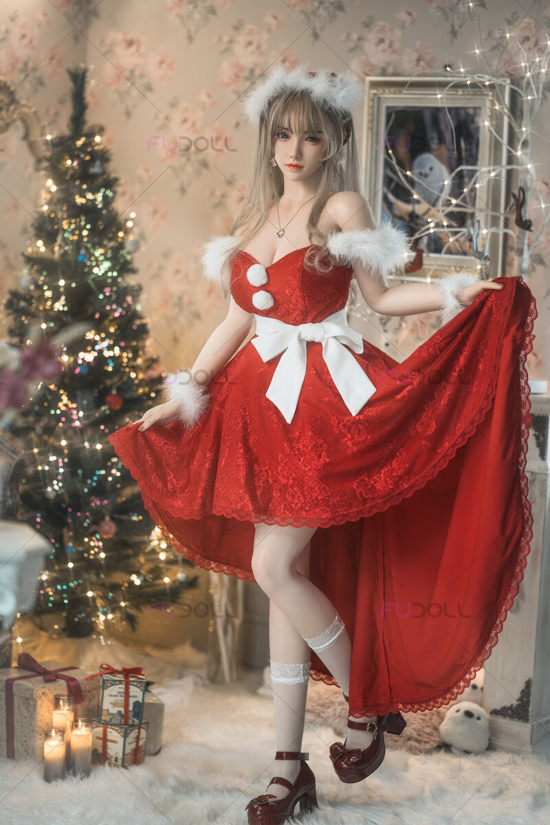 Miss Santa Sex Doll (FUDoll 165 cm F puodelis # J032-1 silikonas)
