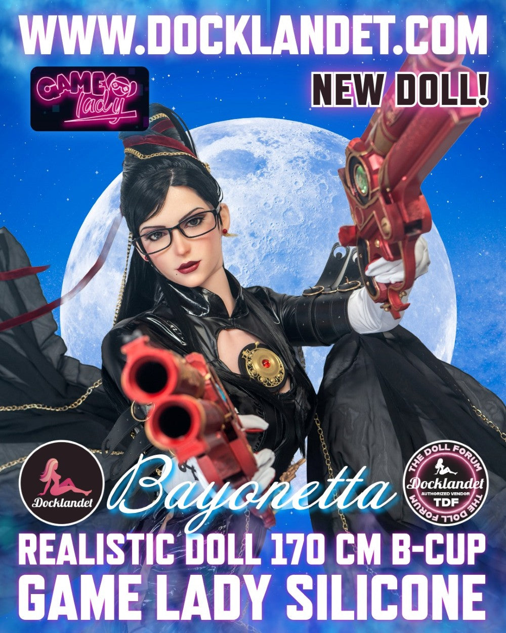 Sekso lėlė Bayonetta (žaidimo moteris 170 cm B-Cup Nr. 32-1 silikonas)