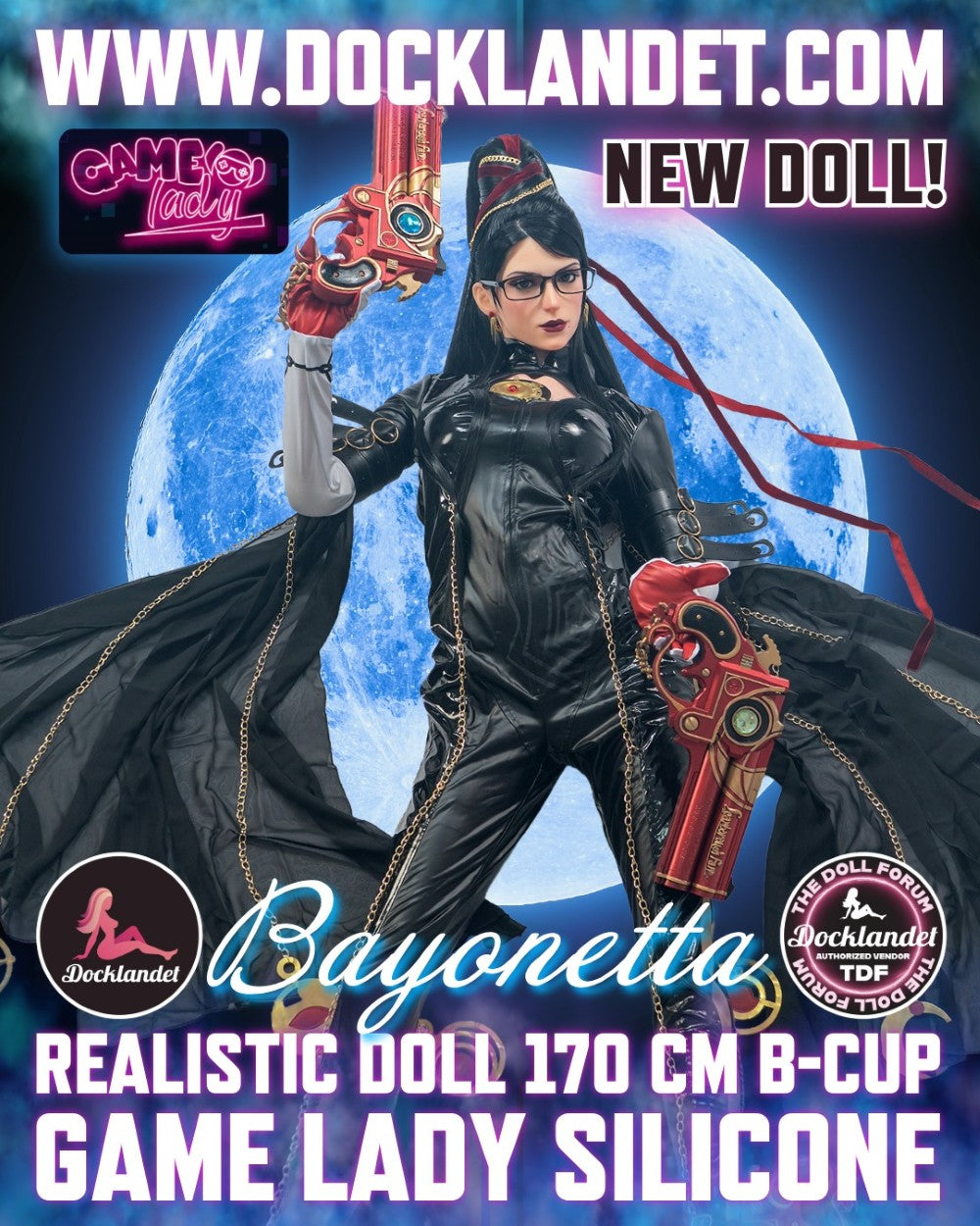 Sekso lėlė Bayonetta (žaidimo moteris 170 cm B-Cup Nr. 32-1 silikonas)