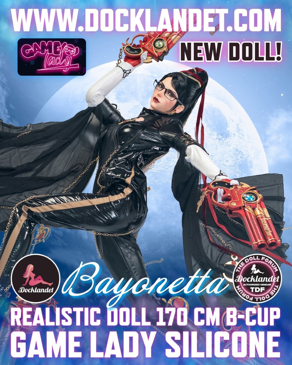 Sekso lėlė Bayonetta (žaidimo moteris 170 cm B-Cup Nr. 32-1 silikonas)
