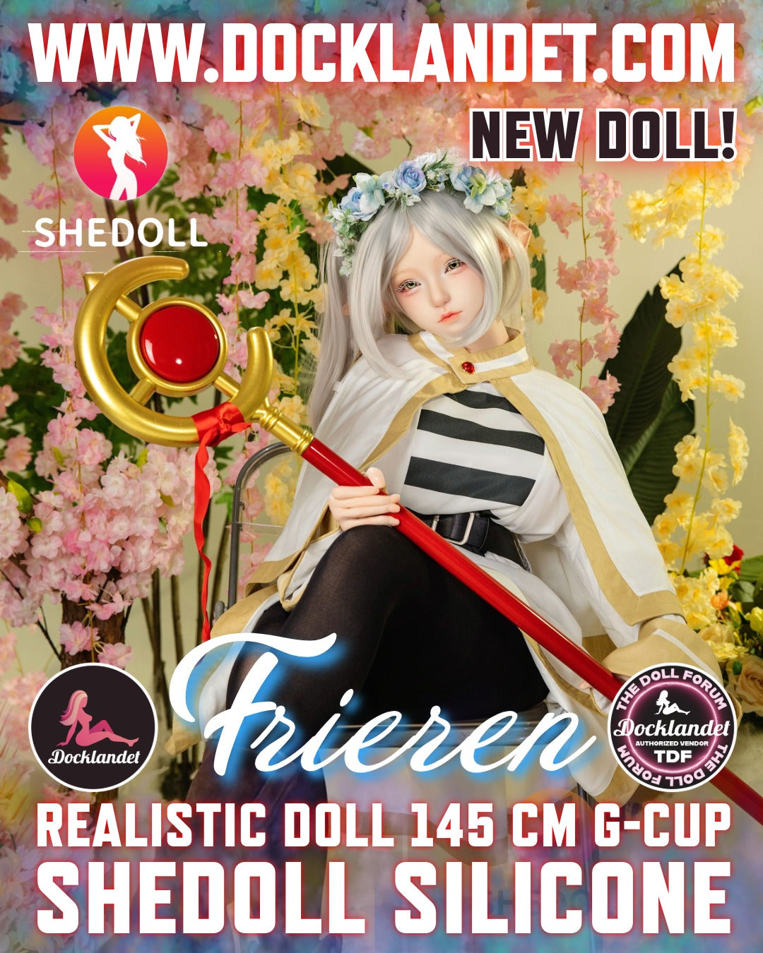 This one Frieren silikoninė lėlė nėra oficiali Frieren: Beyond Journey's End product. Clothes and accessories are not included with the doll, but can be purchased separately if desired. SHEDOLL is a well-known and experienced manufacturer and their realistic dolls are of the highest quality. Frieren sex doll is a unique anime inspired cosplay doll and something for the true enthusiast or collector!