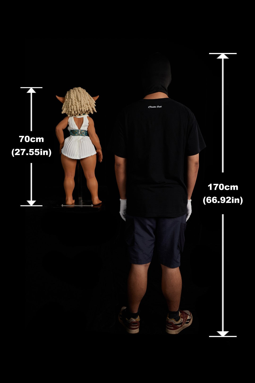 Sekso lėlė Kaela (Climax Doll Mini 70 cm V formos puodelis, silikonas)