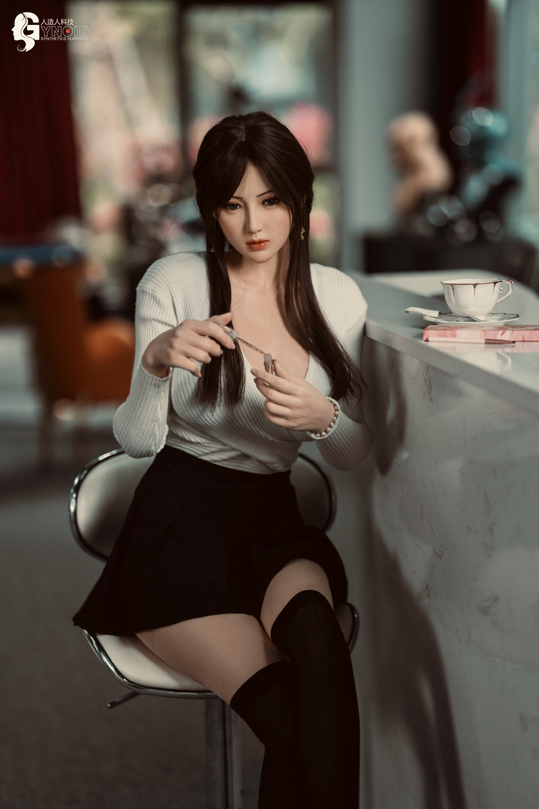 Sekso lėlė Leyla Model 19R Deluxe (Gynoid Doll 168 cm F-Cup silikoninis)