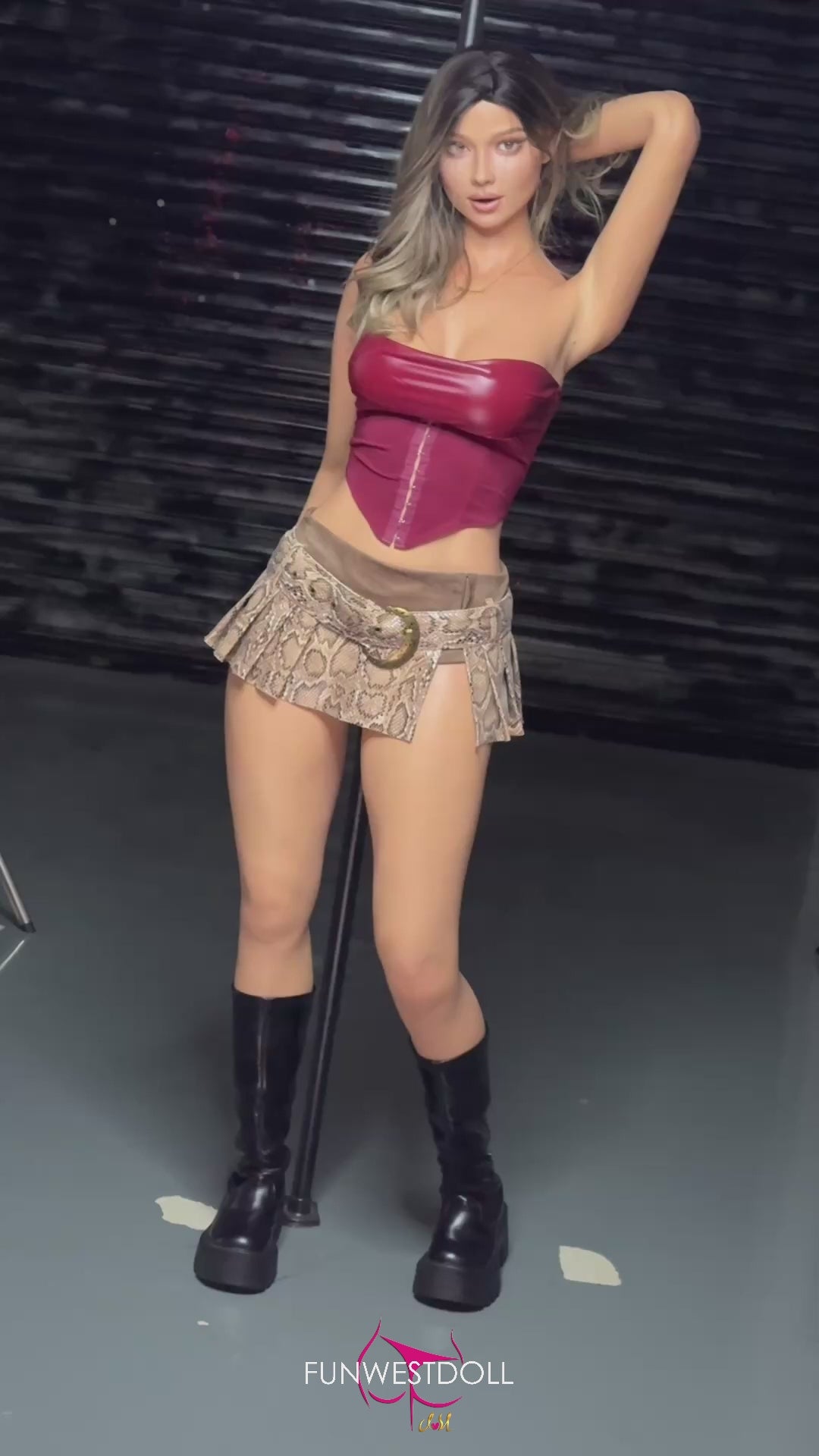 Rožių sekso lėlė (FunWest Doll 168 cm D formos puodelio #043SJ RST Silikonas)