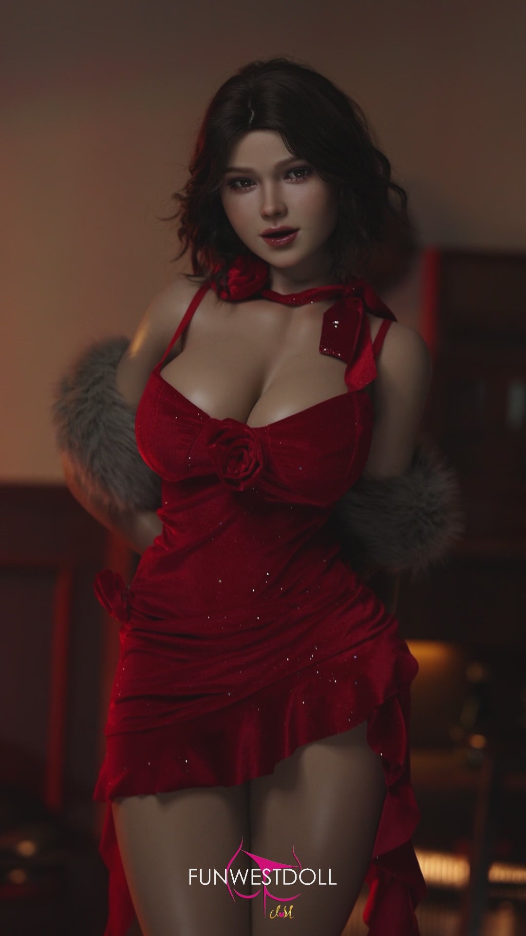 Rožių sekso lėlė (FunWest Doll 157 cm G formos puodelis #043SJ silikonas)