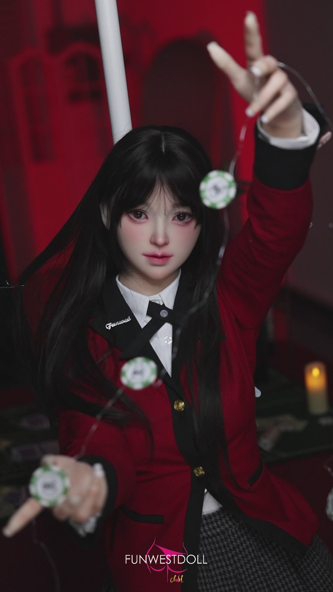 Yumeko Jabami sekso lėlė (FunWest Doll 159 cm A-puodelio #038S RST Silikonas) EXPRESS