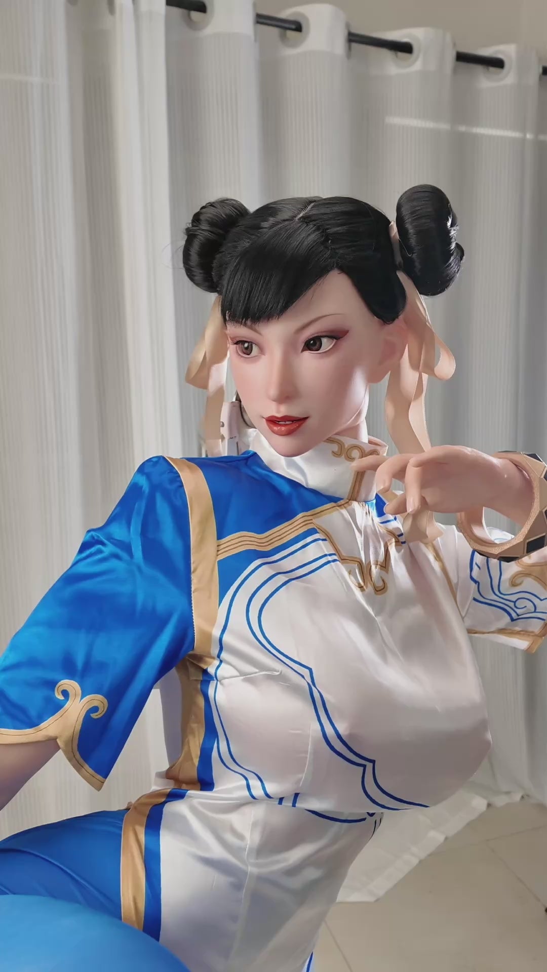 Chun Li Sex Doll (žaidimo moteris 169 cm F-Cup Nr. 47-1 silikonas)