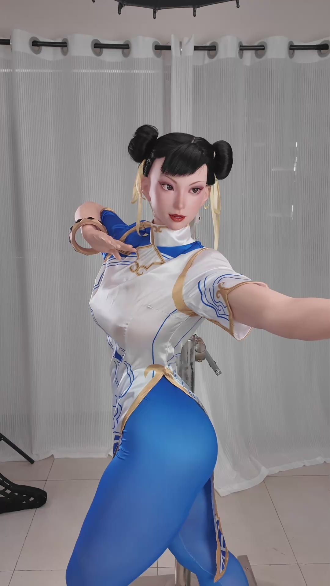 Chun Li Sex Doll (žaidimo moteris 169 cm F-Cup Nr. 47-1 silikonas)
