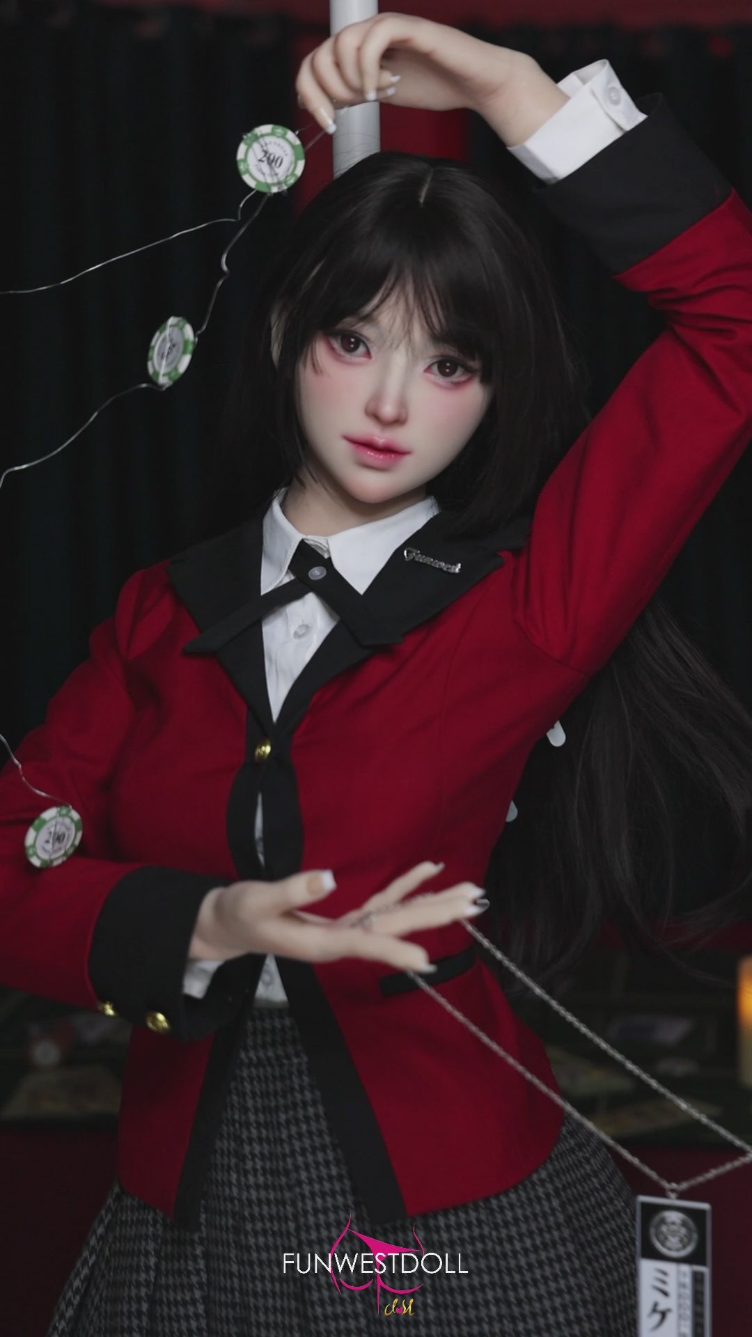 Yumeko Jabami sekso lėlė (FunWest Doll 159 cm A-puodelio #038S RST Silikonas) EXPRESS