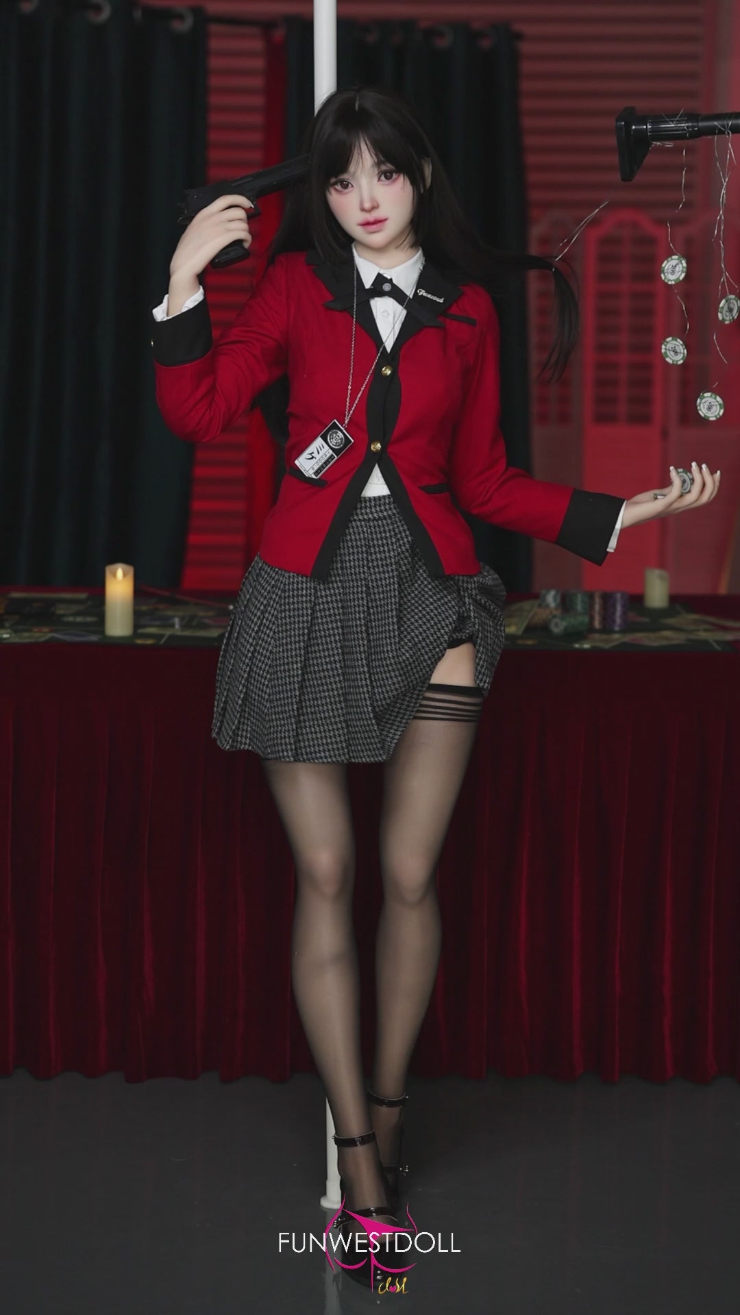 Yumeko Jabami sekso lėlė (FunWest Doll 159 cm A-puodelio #038S RST Silikonas) EXPRESS