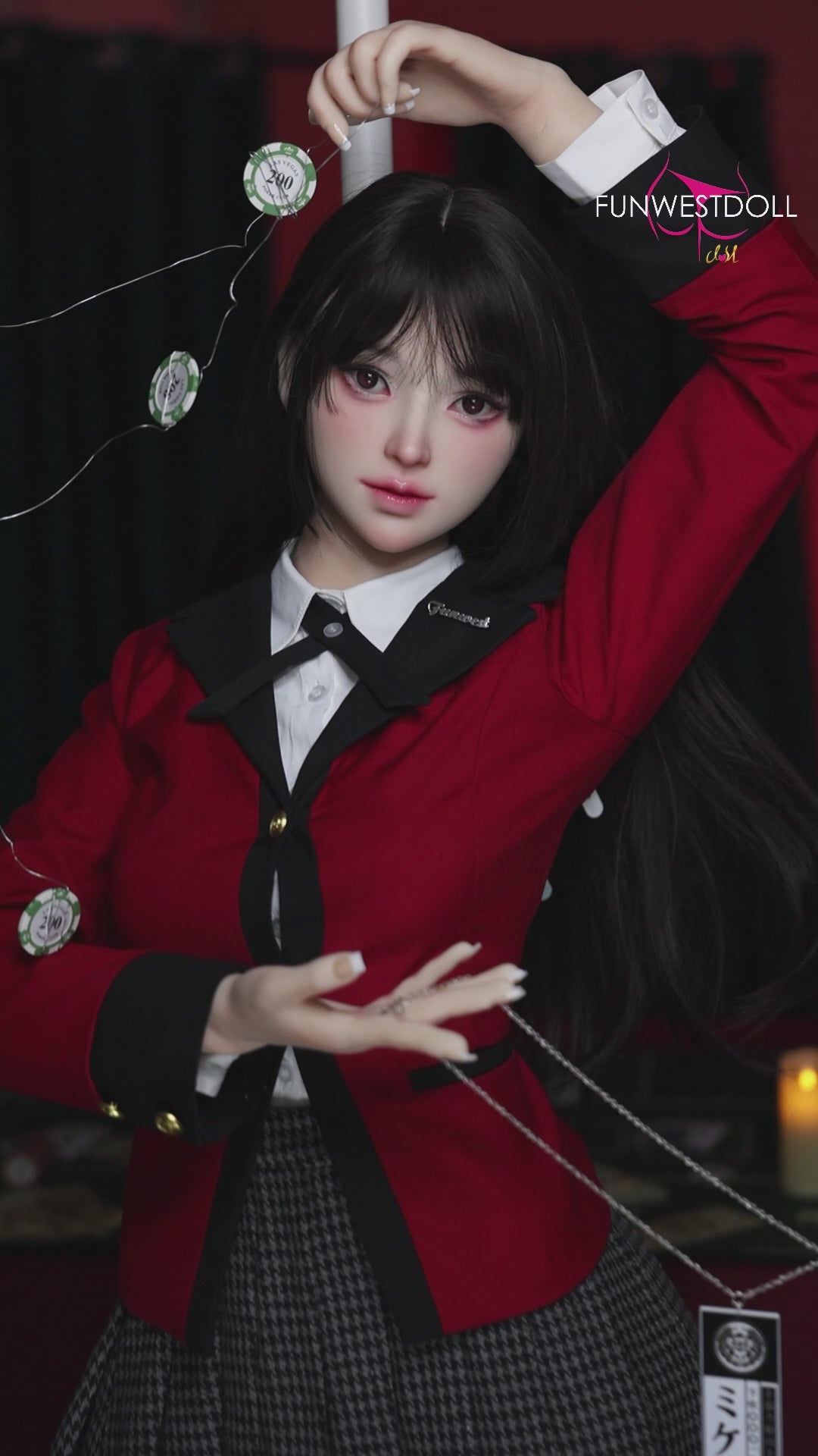 Yumeko Jabami sekso lėlė (FunWest Doll 159 cm A-puodelio #038S RST Silikonas) EXPRESS