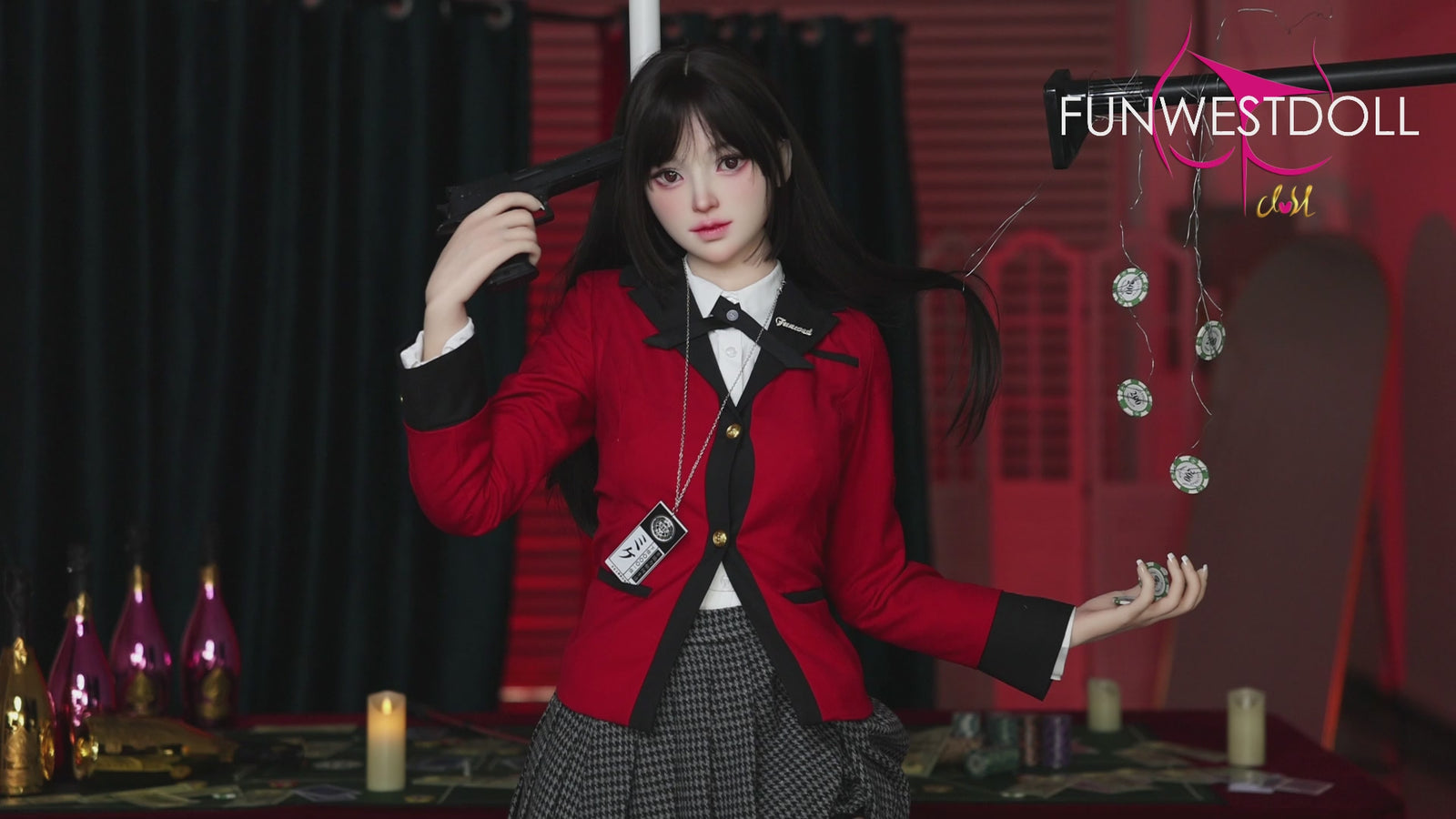 Yumeko Jabami sekso lėlė (FunWest Doll 159 cm A-puodelio #038S RST Silikonas) EXPRESS