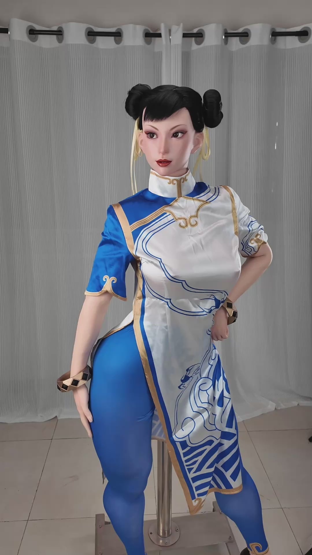 Chun Li Sex Doll (žaidimo moteris 169 cm F-Cup Nr. 47-1 silikonas)