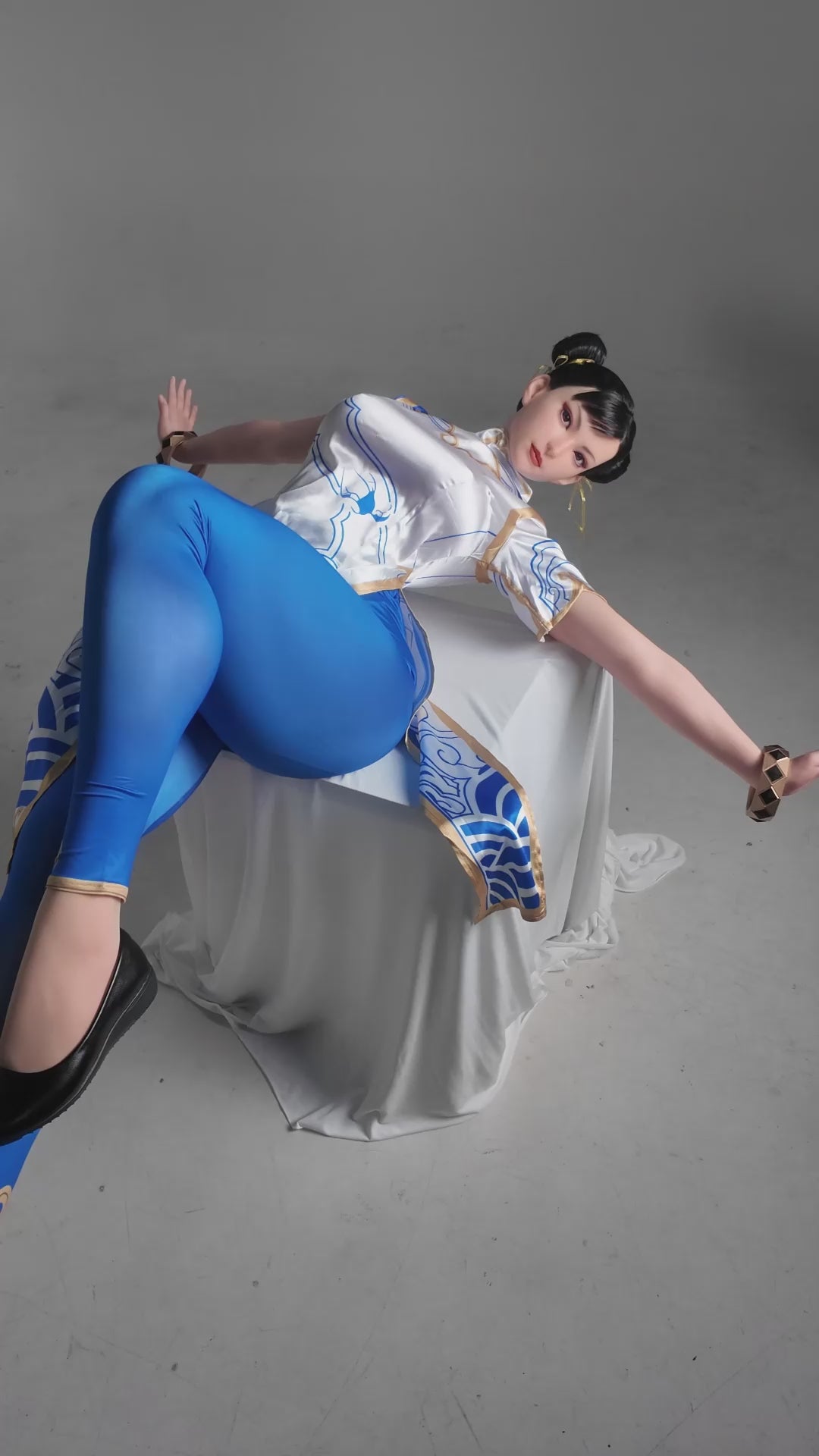 Chun Li Sex Doll (žaidimo moteris 169 cm F-Cup Nr. 33-1 silikonas)