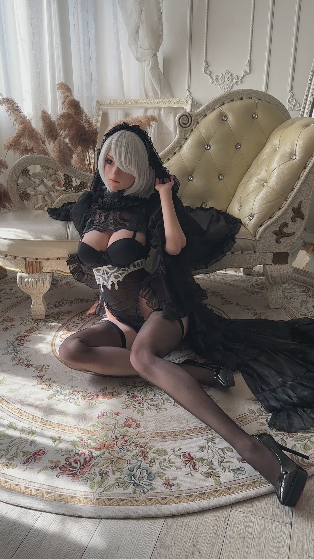 Yorha 2B Sex Doll (žaidimo moteris 171 cm E-Cup Nr. 18 silikonas)