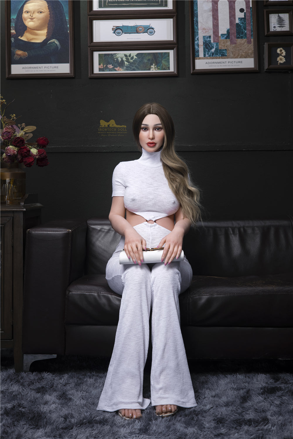 Pearl nėščia sekso lėlė (Irontech Doll 158 cm D-Cup S19 silikonas)