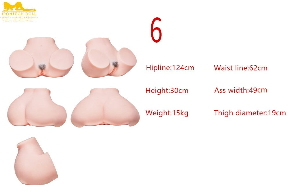 Itin didelė vingiuota sekso lėlė užpakaliukas (Irontech Doll Klubas 125 cm TPE)