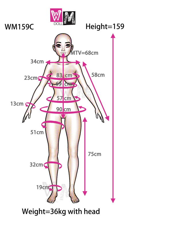 Sekso lėlė Klara (WM-Doll 159 cm C-Cup #326 TPE)