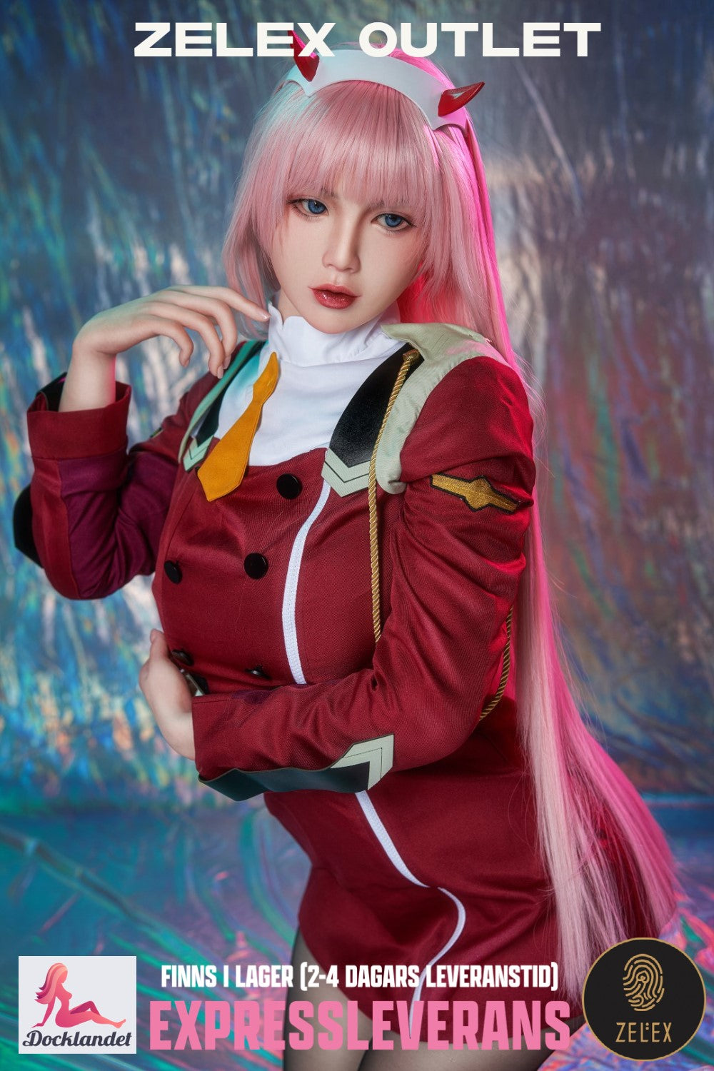 Zero Two Sex Doll (Zelex x165 cm F-Cup GE81 silikoninis) EXPRESS